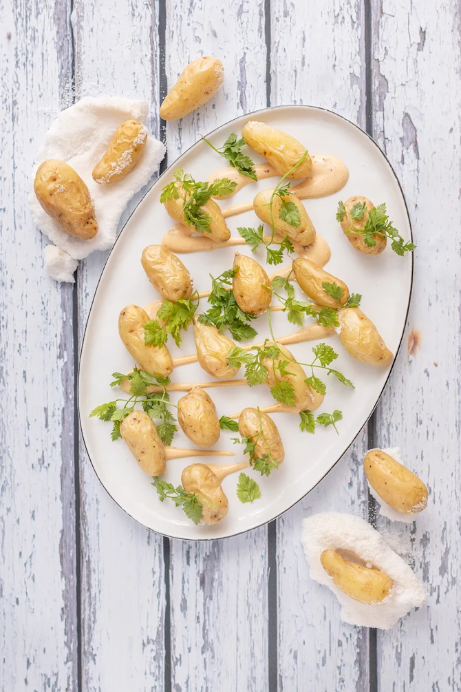 Kartofler med spicy creme fraiche