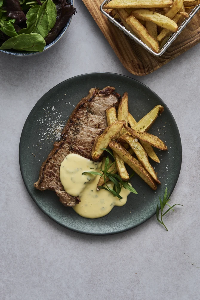 Entrecote med bearnaise og grove fritter