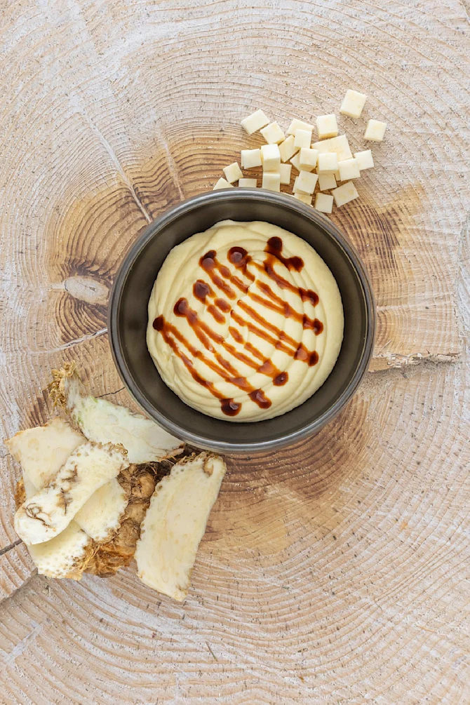 Knoldselleri puré med balsamico glace