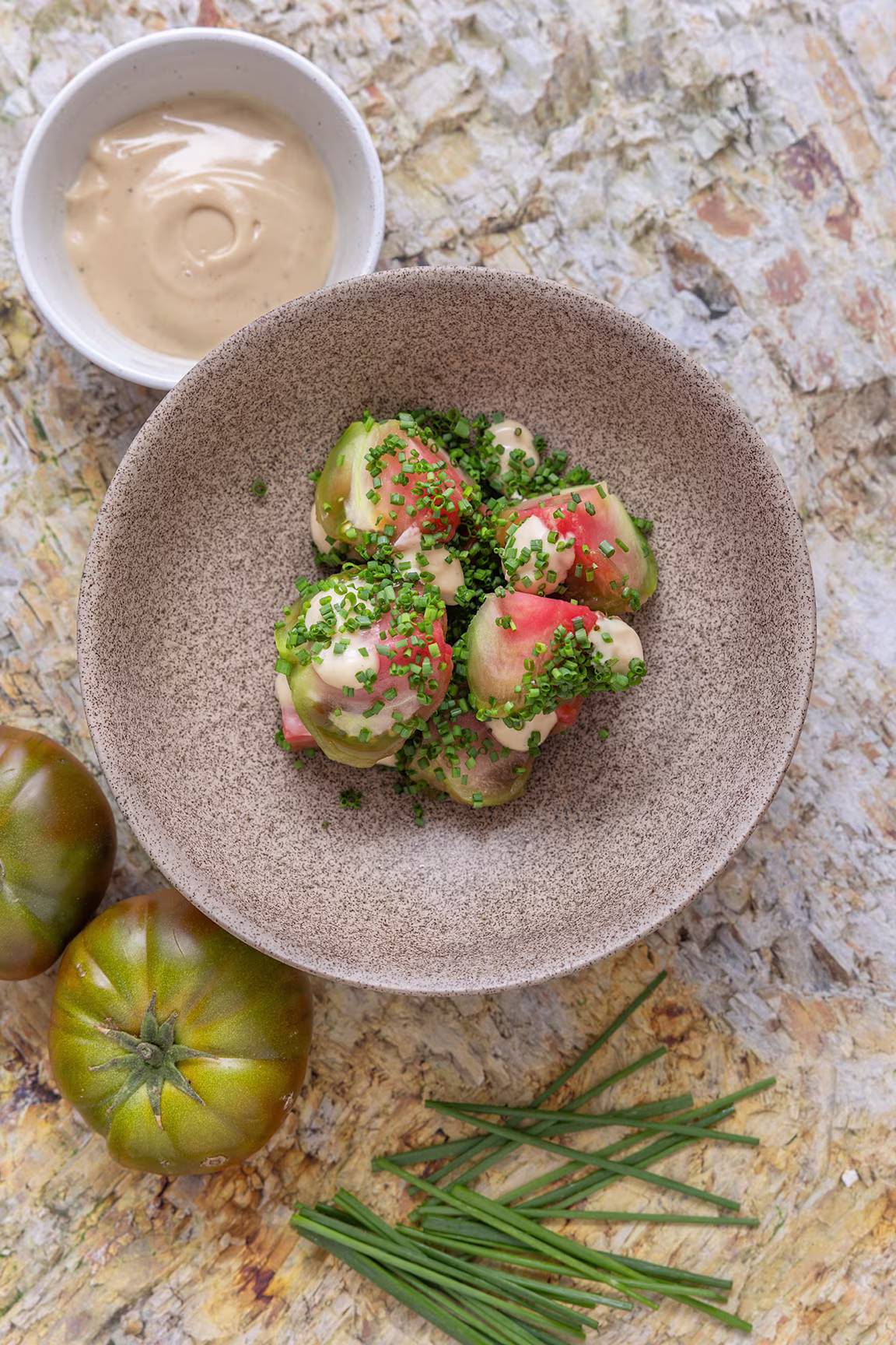 Tomat med fransk vinaigrette