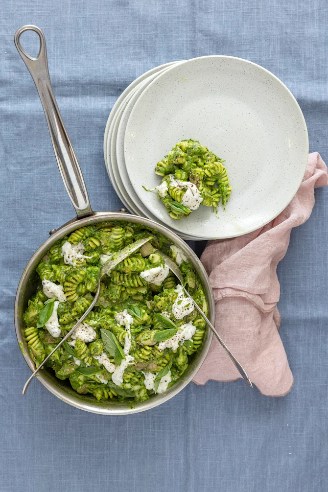 Cremet grøn artiskokpasta