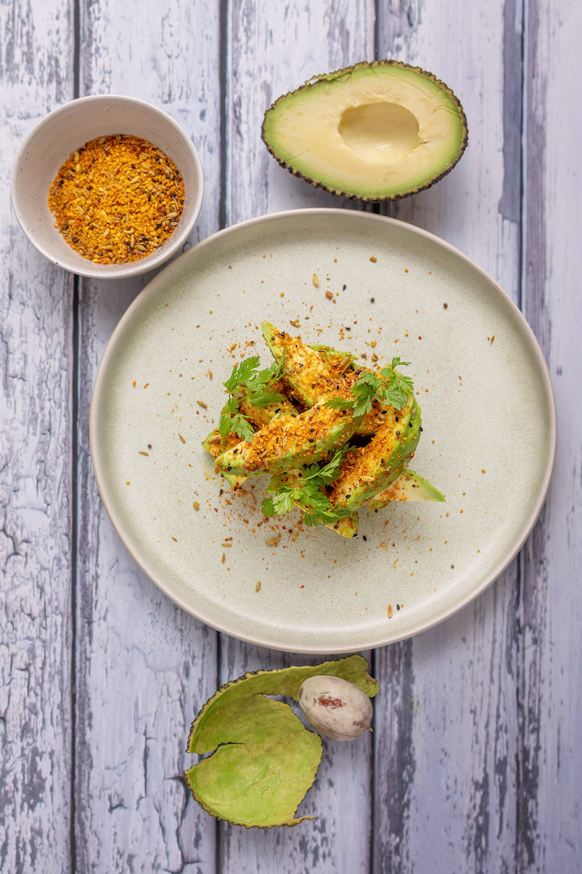Avokado med panch phoron
