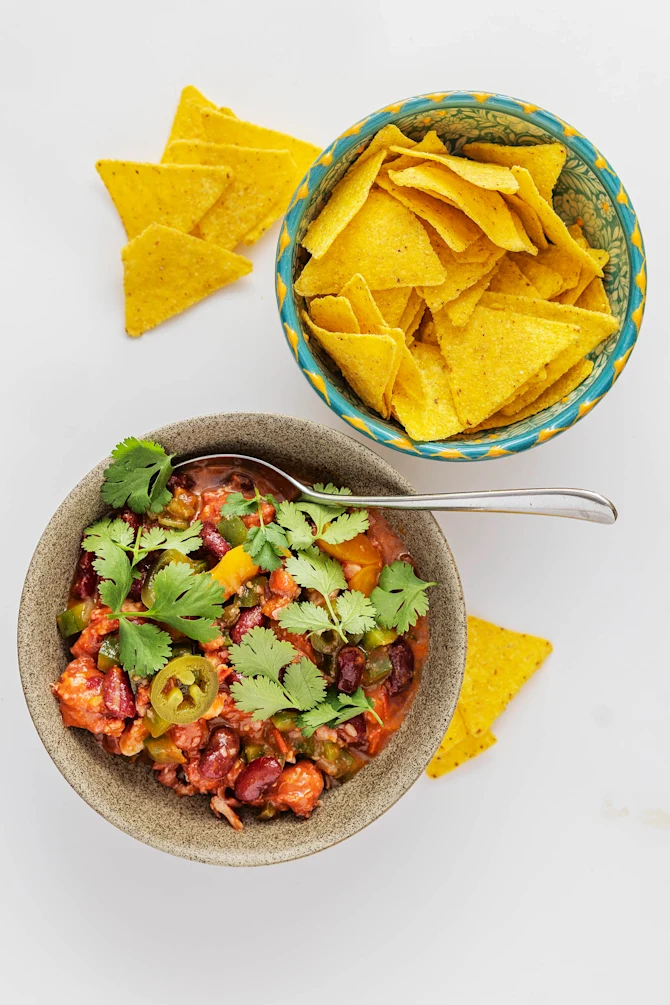 Mexikansk bønnesuppe med syltede jalapenos