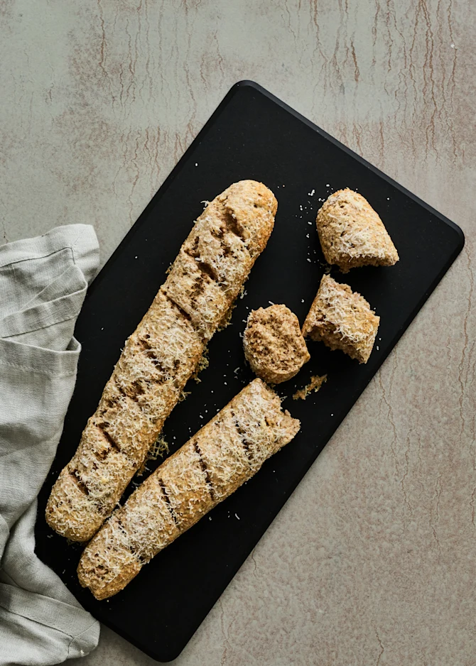 Flutes med parmesandrys