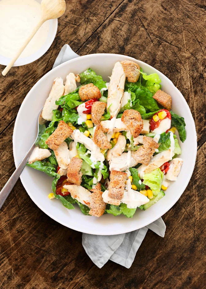 Cæsarsalat med kylling