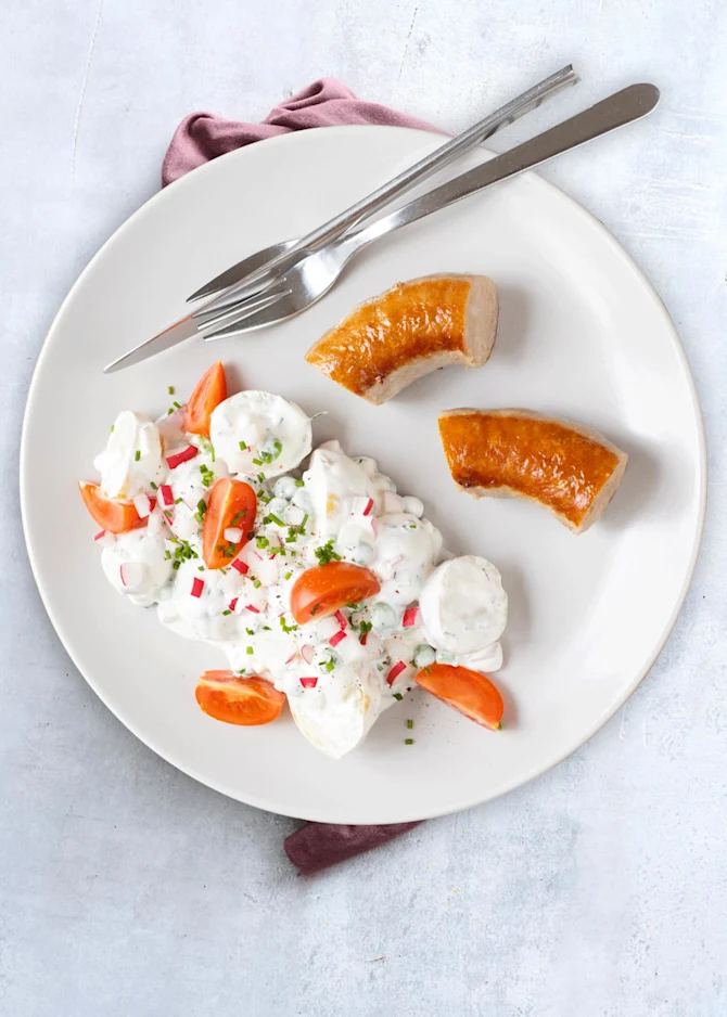 Medisterpølse med kold kartoffelsalat
