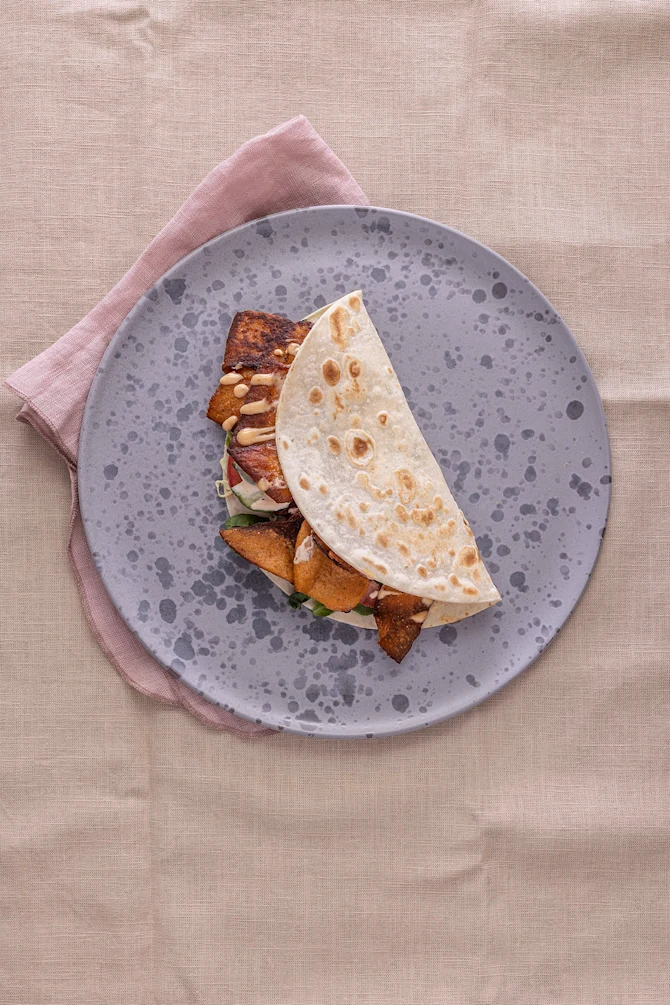 Glutenfri tortilla med gyros