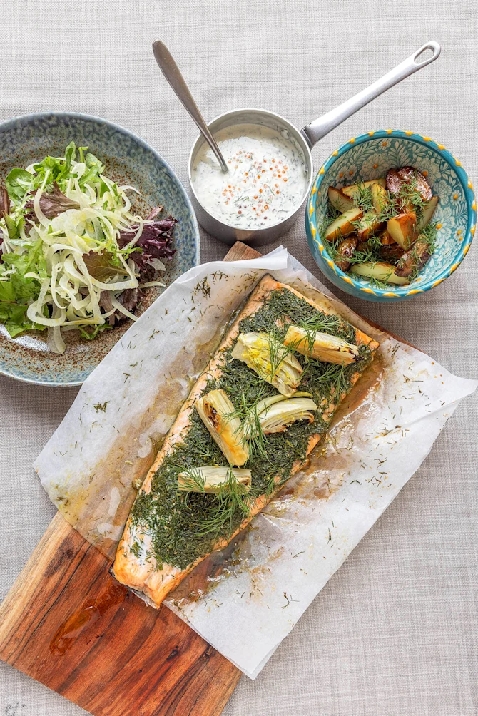 Citrusmarineret laks