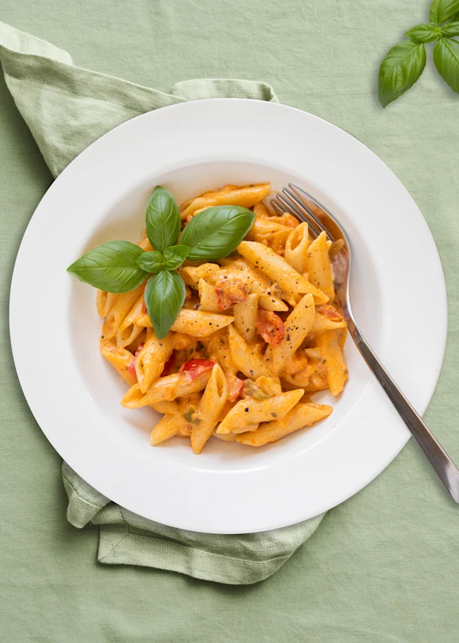 Pasta i cremet pestosauce