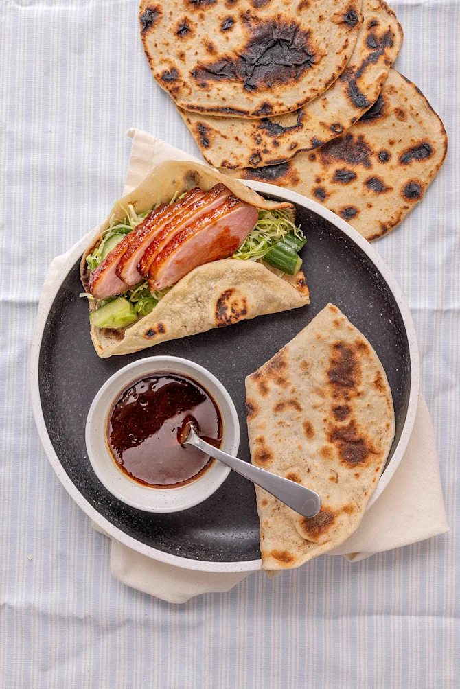 And med spicy agurk og pandekager 