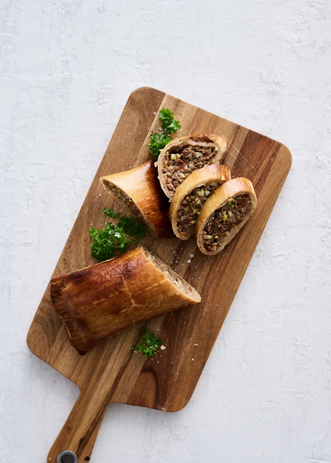 Glutenfri indbagt oksekød