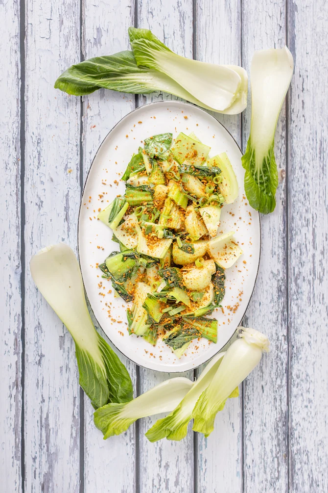Pak choi med panch phoron