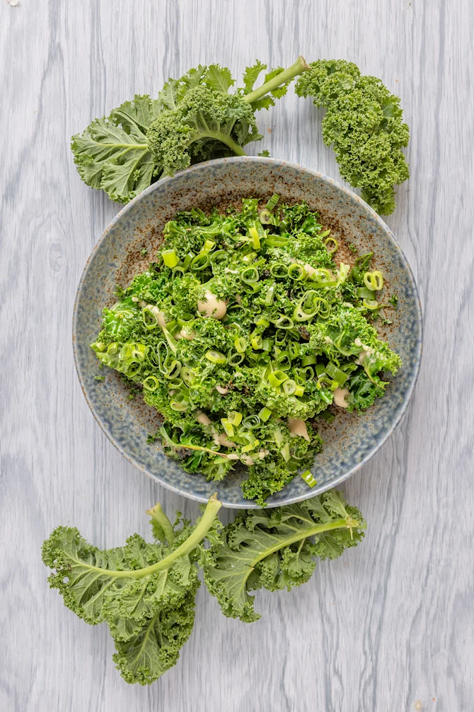 Grønkål med fransk vinaigrette